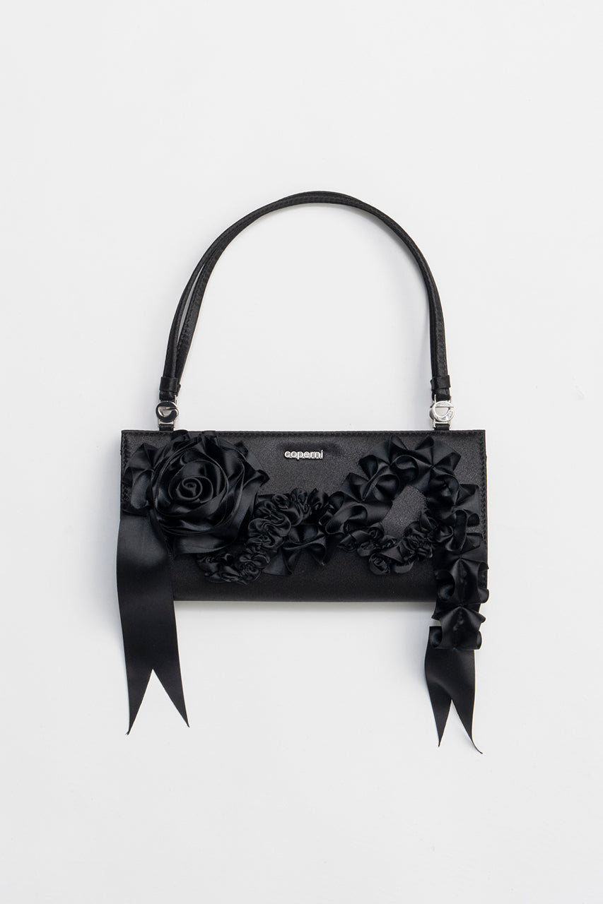 Pleated Ribbon Satin Pochette Bag - PRE ORDER