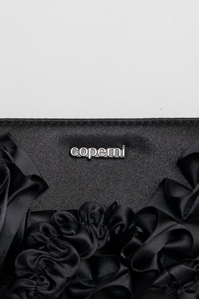 Pleated Ribbon Satin Pochette Bag - PRE ORDER