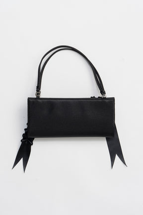 Pleated Ribbon Satin Pochette Bag - PRE ORDER