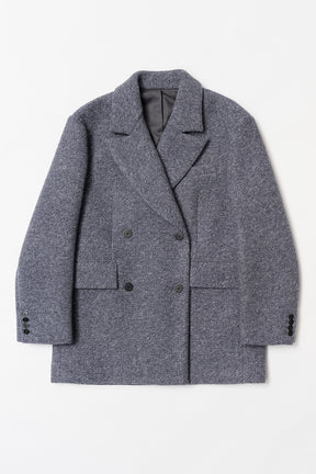 Sliver Wool Overcoat Jacket