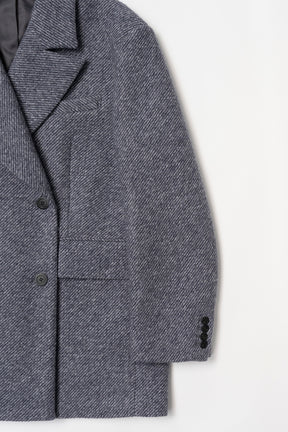 Sliver Wool Overcoat Jacket