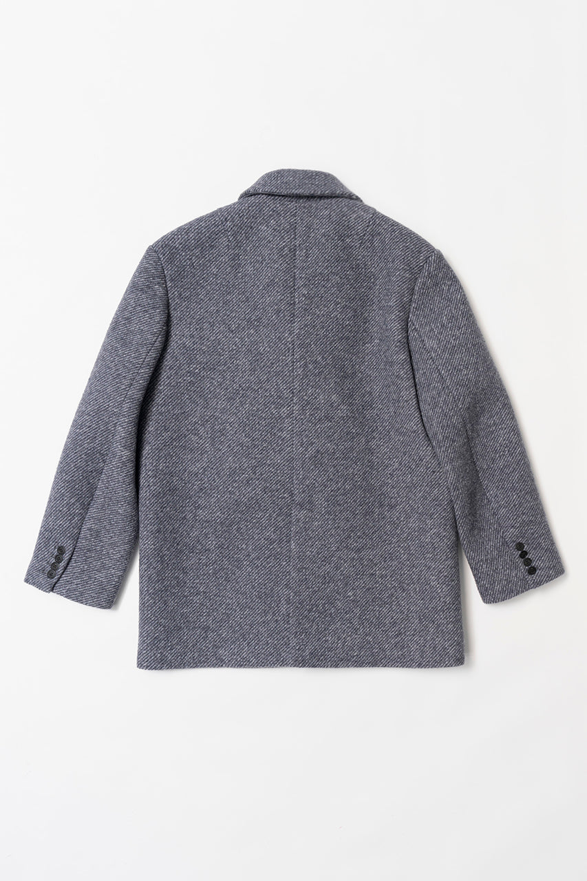 Sliver Wool Overcoat Jacket