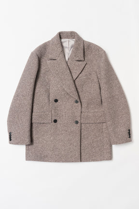 Sliver Wool Overcoat Jacket