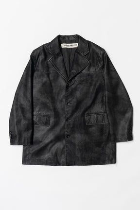 Italian Vegan Leather Washed Blouson