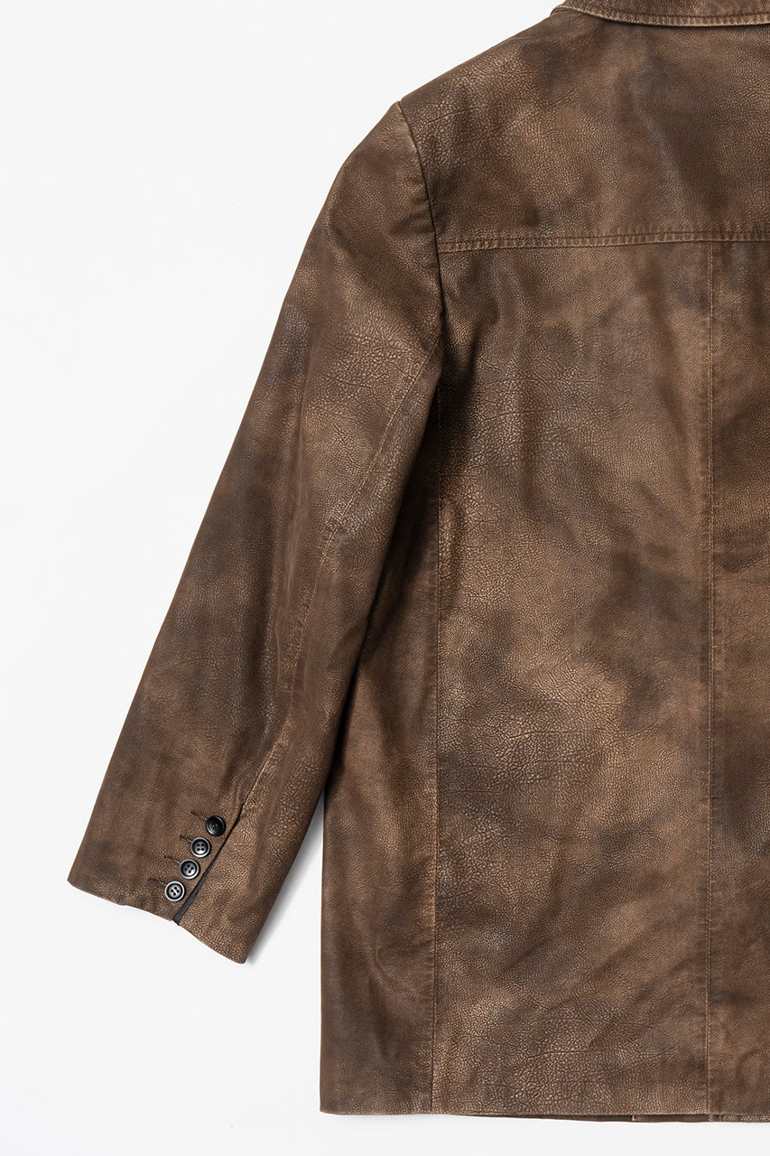 Italian Vegan Leather Washed Blouson