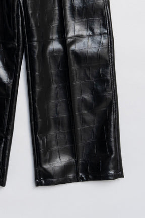 Synthetic Leather Press Pants - 2025 WINTER