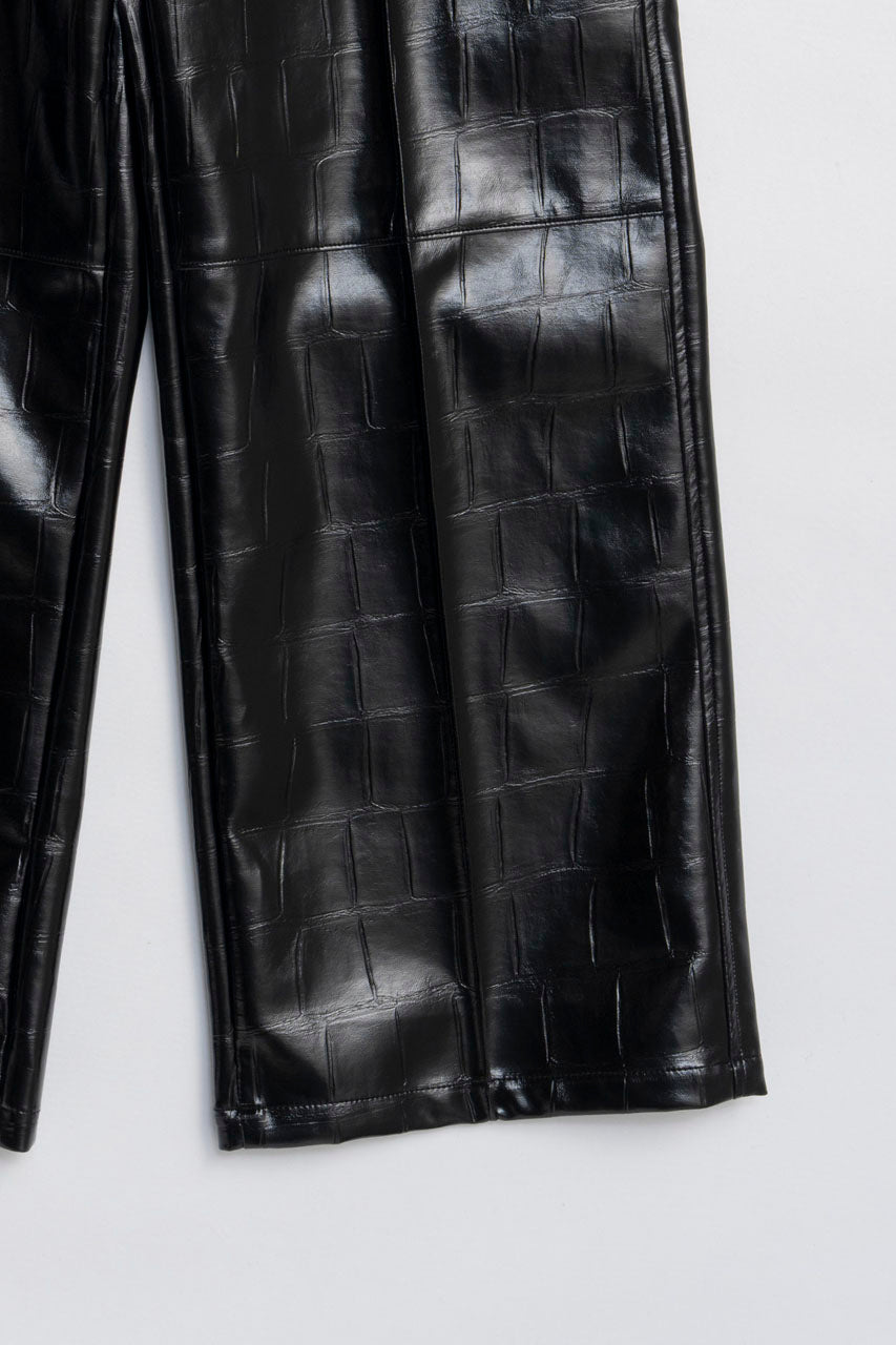 Synthetic Leather Press Pants - 2025 WINTER