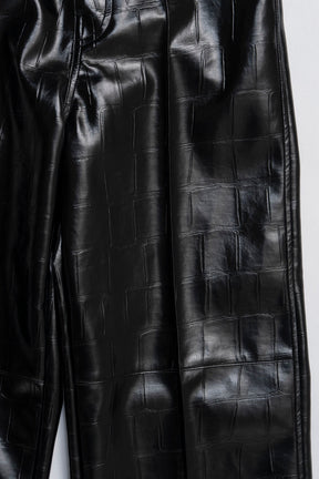 Synthetic Leather Press Pants - 2025 WINTER