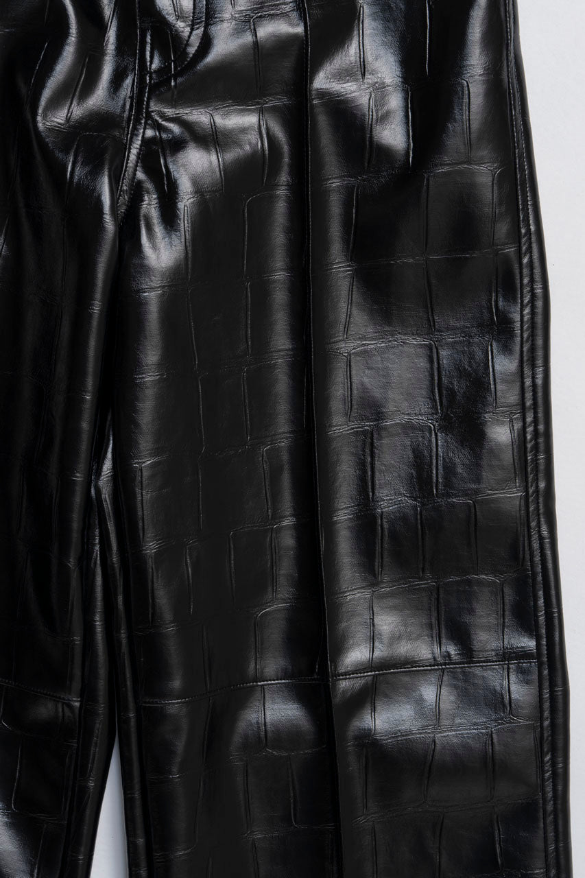 Synthetic Leather Press Pants - 2025 WINTER