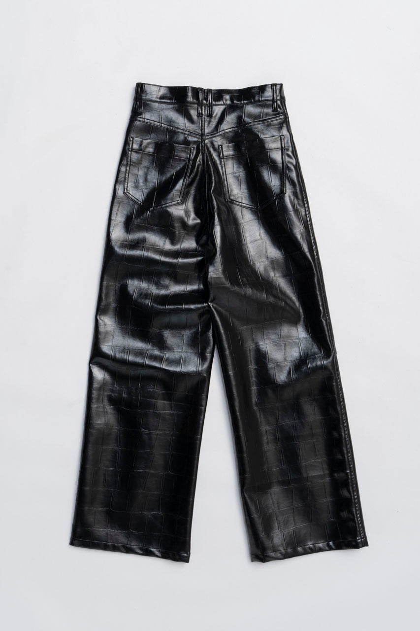 Synthetic Leather Press Pants - 2025 WINTER