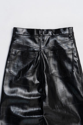 Synthetic Leather Press Pants - 2025 WINTER