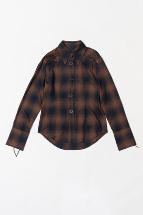 [24Autumn PRE ORDER] Multi Check Body Pierce Shirt