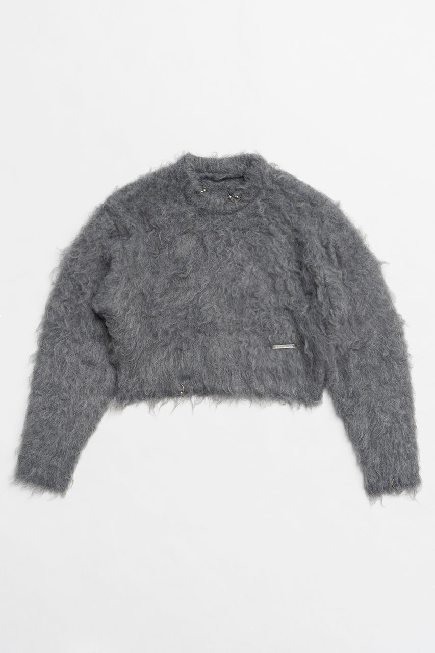 【24WINTER PRE ORDER】Piercing Shaggy Knit