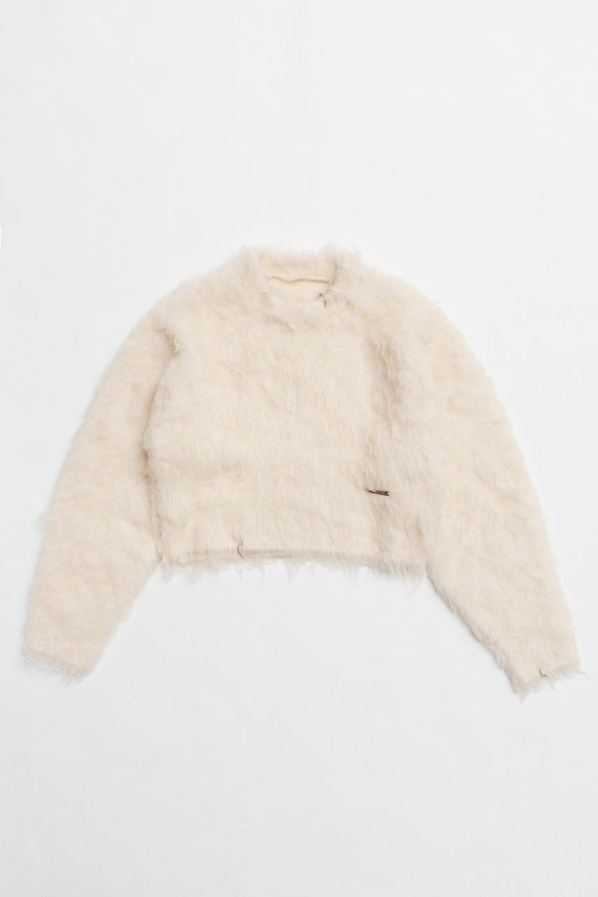 【24WINTER PRE ORDER】Piercing Shaggy Knit