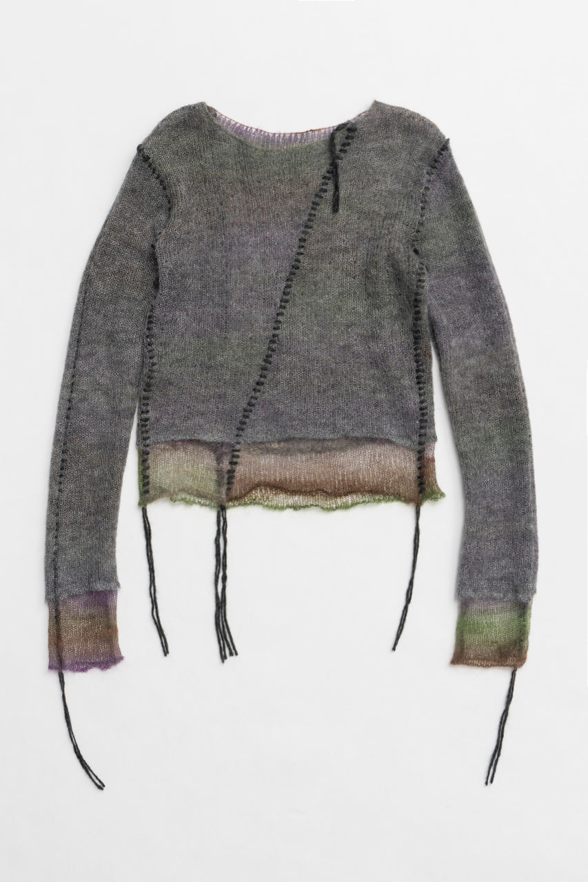 【24WINTER PRE ORDER】Mohair Blur Reversible Knit Top