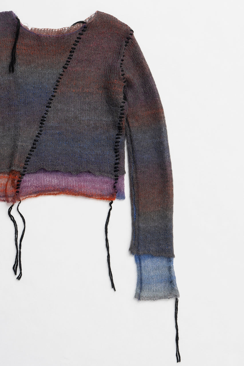 【24WINTER PRE ORDER】Mohair Blur Reversible Knit Top