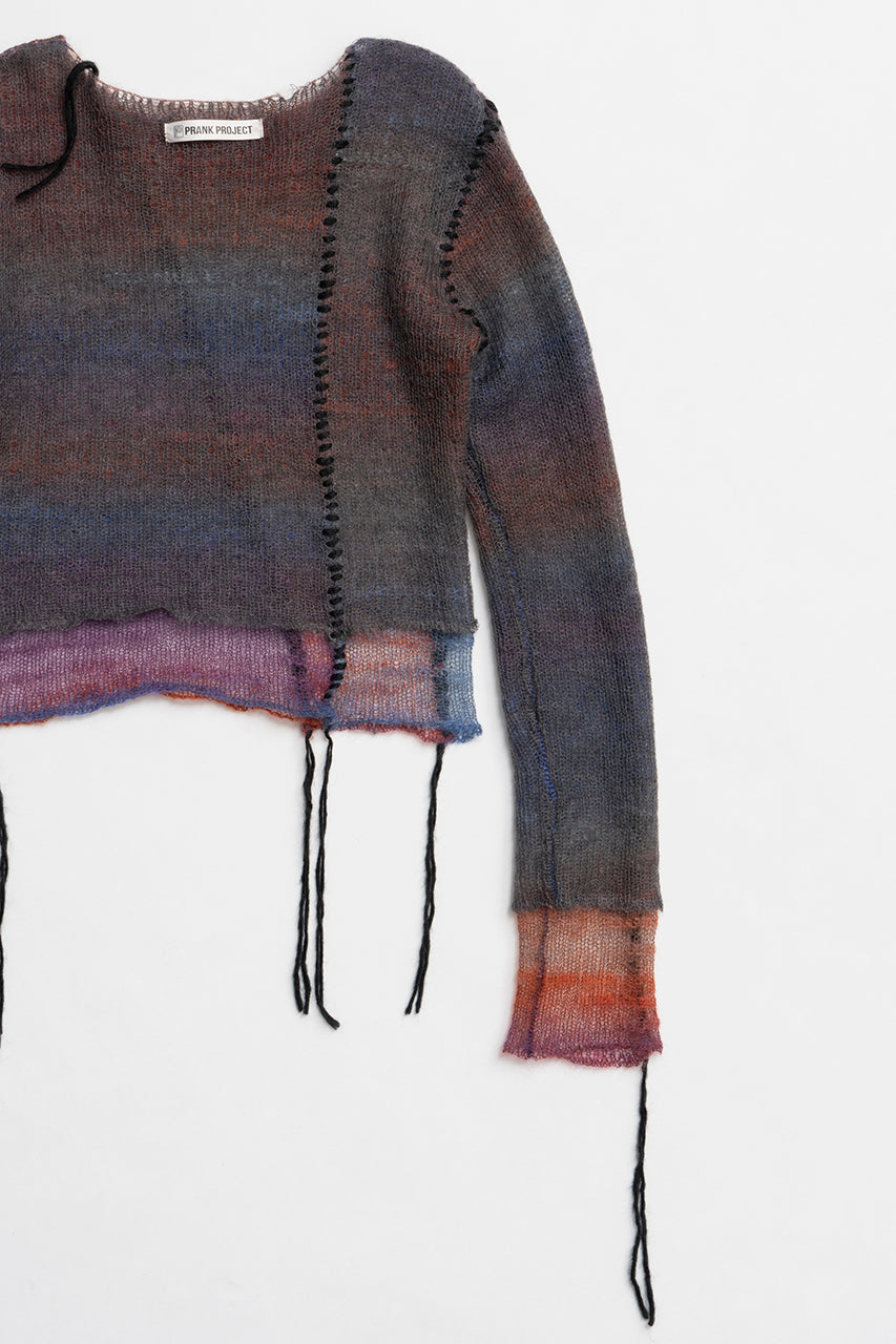 【24WINTER PRE ORDER】Mohair Blur Reversible Knit Top