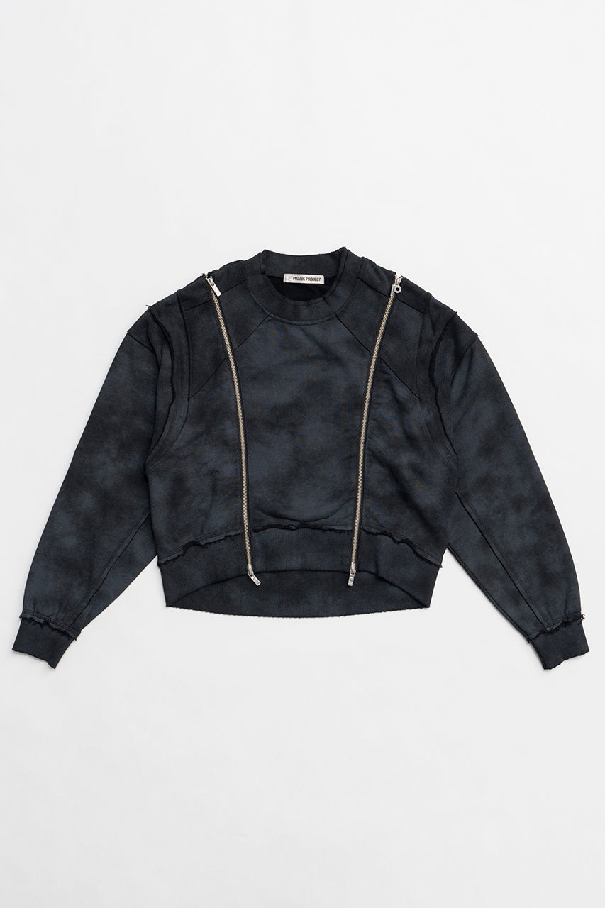 【24WINTER PRE ORDER】Double Zip Crash Sweatshirt