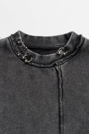 【24WINTER PRE ORDER】Pigment Piercing Sweatshirt Top