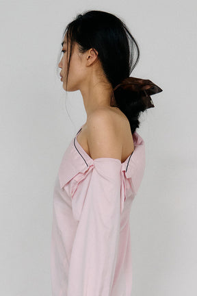 Vintage Faux Leather Square Scrunchie