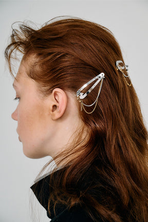 Pierced Chain Hair Clip