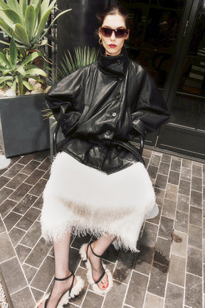 2-Way Shaggy Balloon Skirt