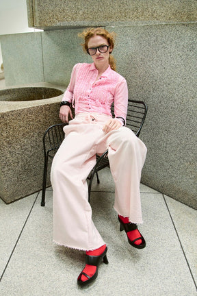 Peach Wide Sweat Pants - 2026 SPRING