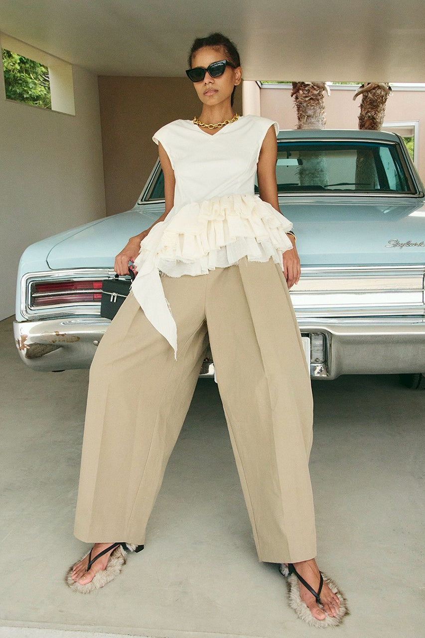 2WAY Frill Hem TOP
