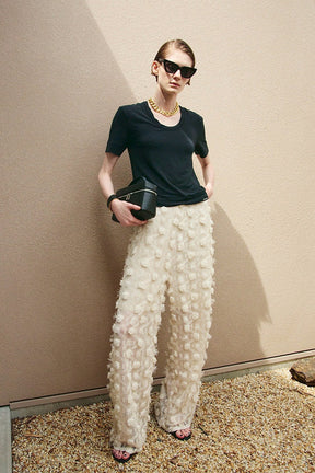 Flower Mesh Pants