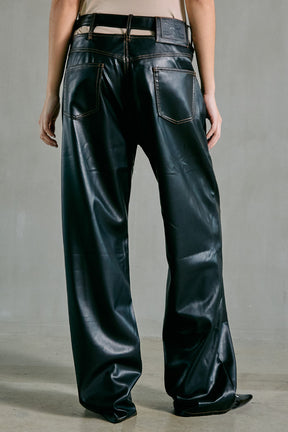 [SALE] Y Belt Leather Pants