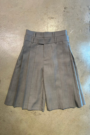Double-Waist Pleated Half Pants - 2026AUTUMN