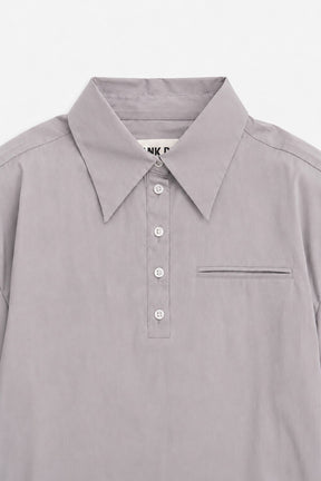 【AYUMI HAMAMOTO COLLABORATION】Shoulder Pad High-Stretch Broadcloth Shirt - 2026AUTUMN
