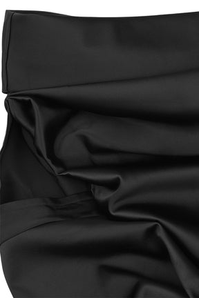 Moulded Top Black Sateen