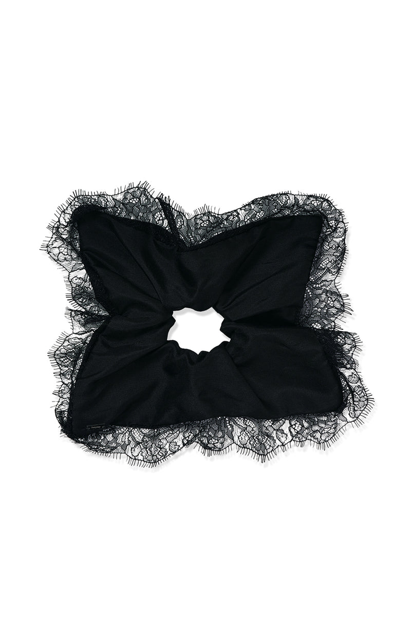 heyep silkBeanie/lBall silk/巾着/ヘアゴム Silk Lace Scrunchie