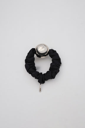 Medium Metal Ball Silk Scrunchie