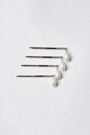 DROP PEARL HAIR PINS 4 piece set