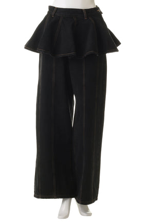 Peplum Denim Pants - SALE