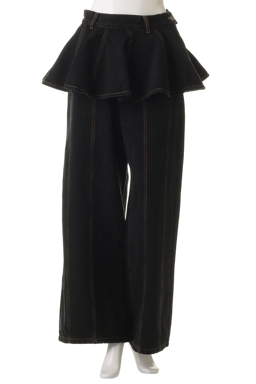 Peplum Denim Pants - SALE