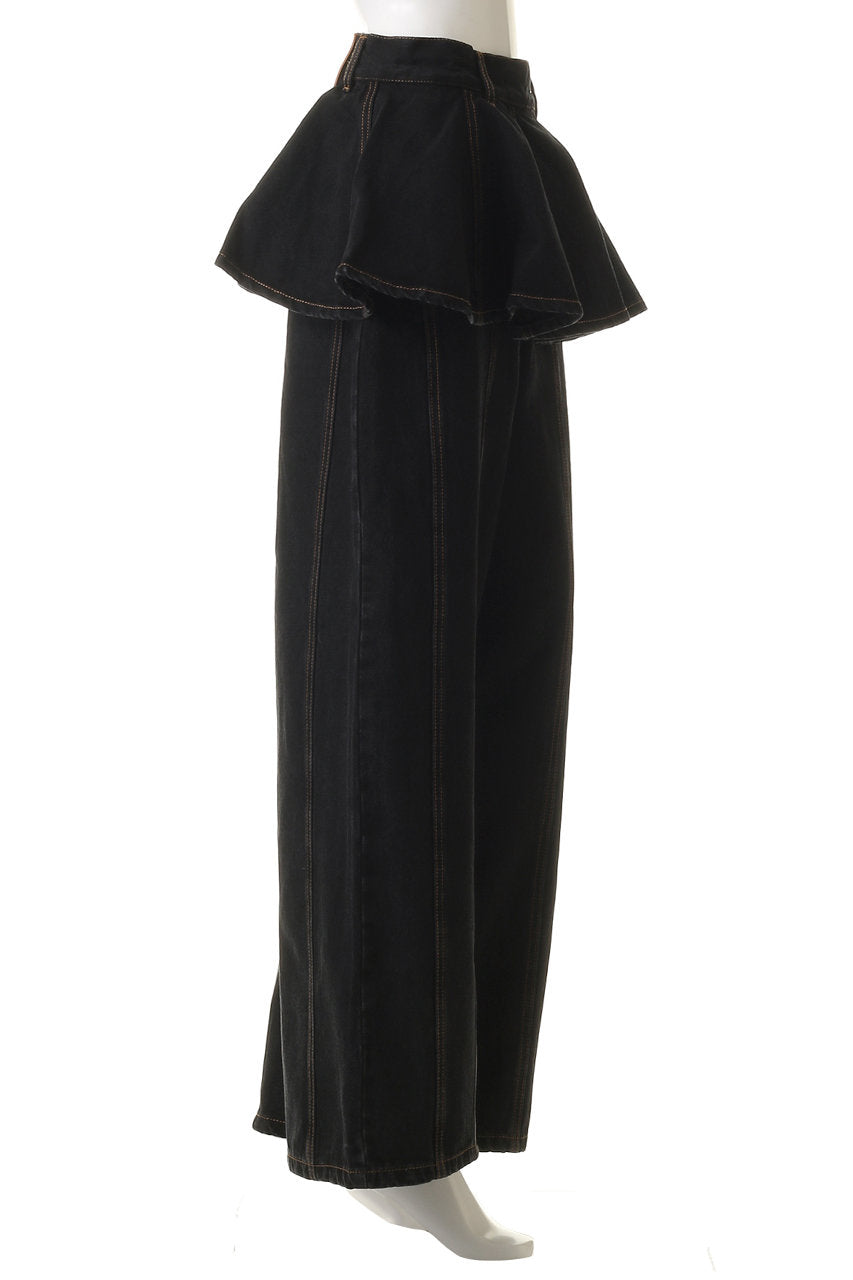 Peplum Denim Pants - SALE