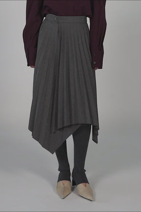Random Pleated Wrap Skirt