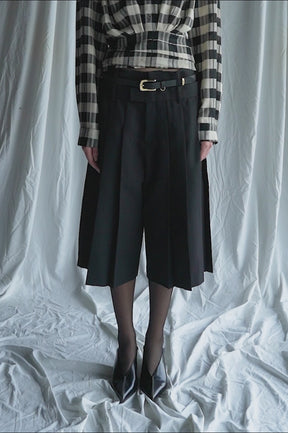Double-Waist Pleated Half Pants - 2026AUTUMN