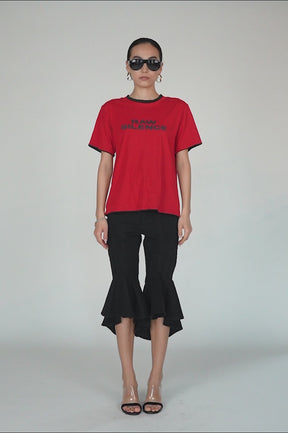 Super Flare Denim Half Pants