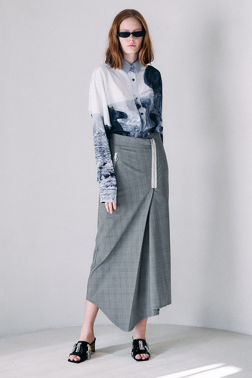Asymmetry Suiting Skirt