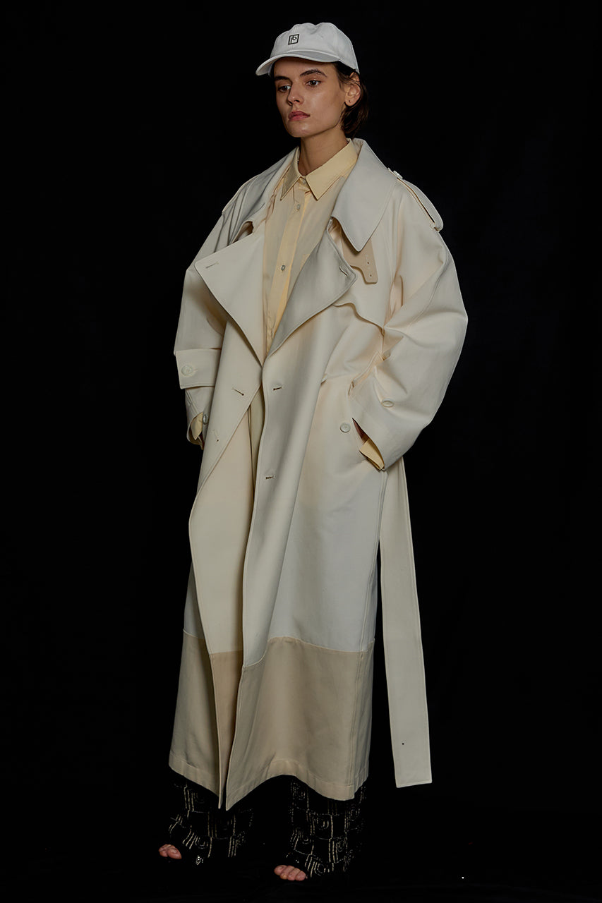 Cotton Double Cloths Over Trench Coat