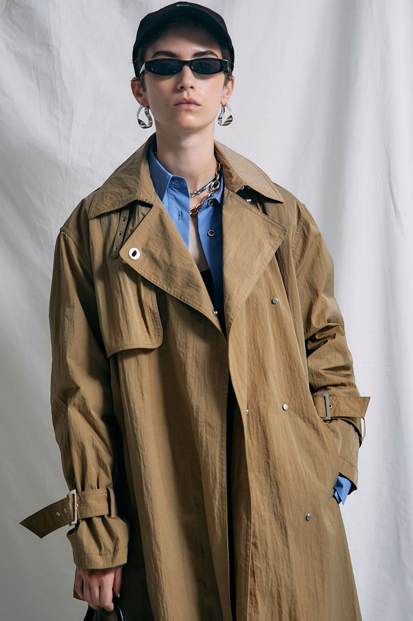 Washer Taffeta Trench Coat