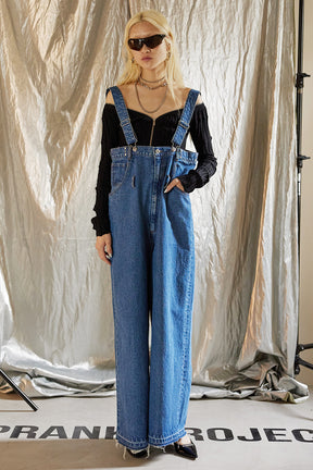 Loose Waist Two-way Salopette Pants