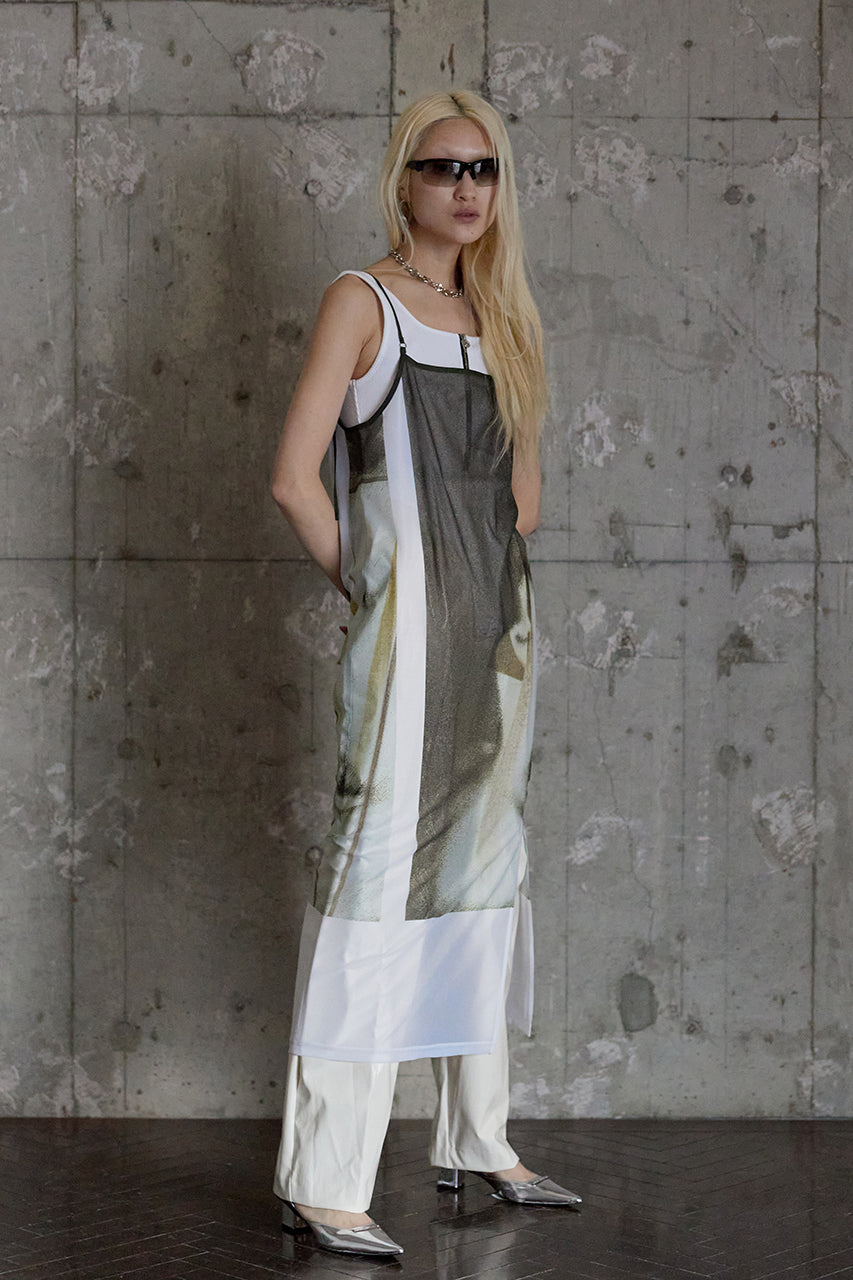 【SALE】Multi Printed See-through Camsole Dress