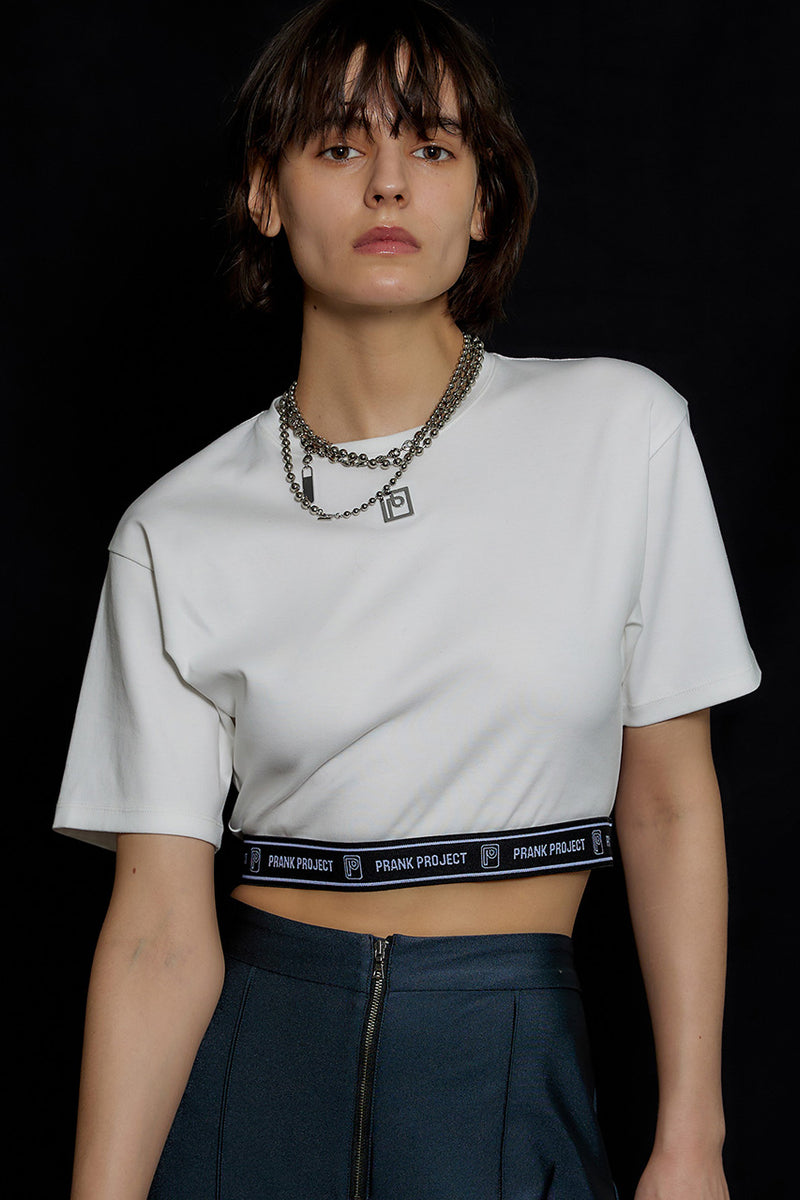 Logo Band Cropped Tee