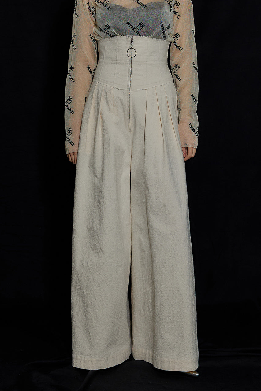 SALE】Washed Rip-stop Wide Pants