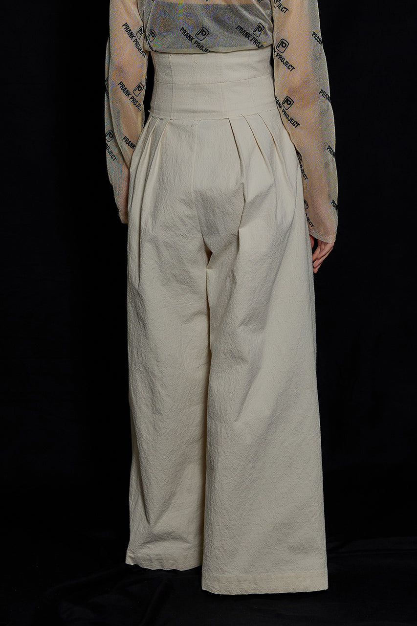 SALE】Washed Rip-stop Wide Pants